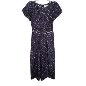 Ciao LTD Vintage Short Sleeve Colorful Polka Dot Mod Retro School Dress 4